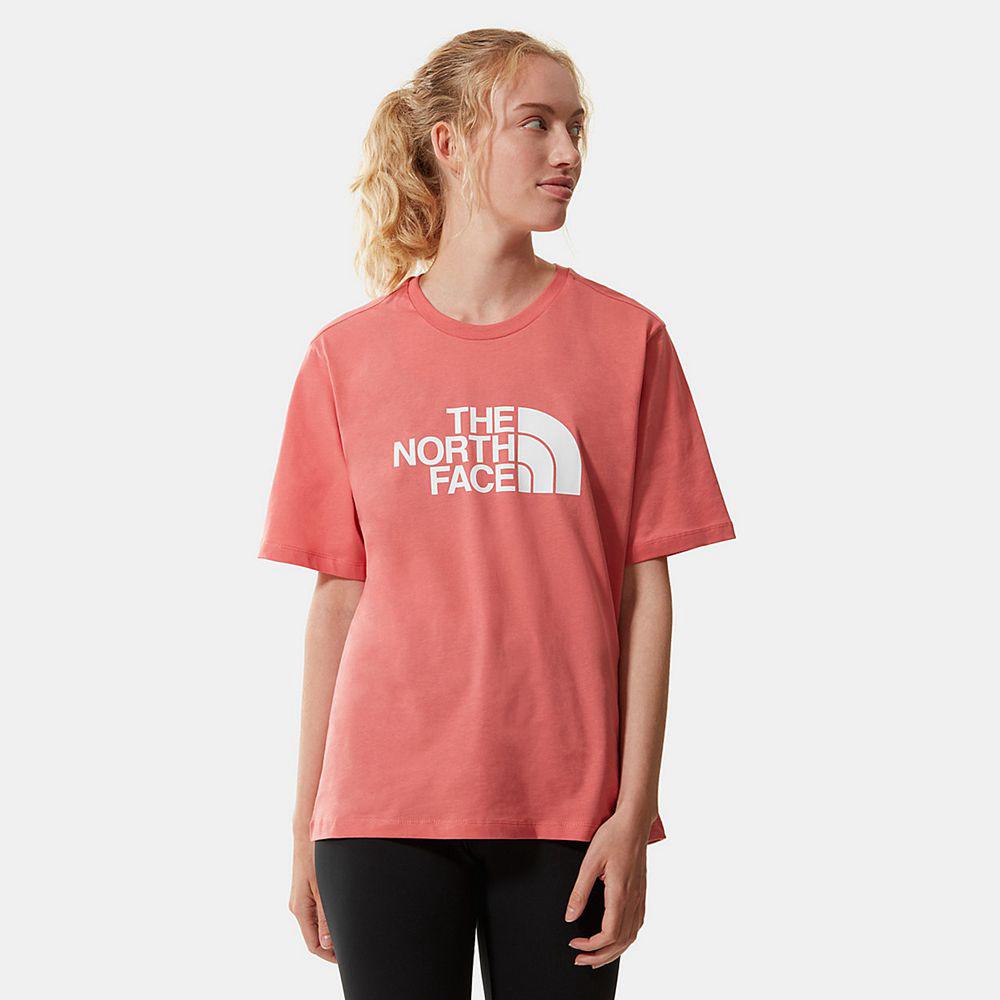The North Face Relaxed Easy Γυναικεια T Shirt - Ροζ (JYFC86091)